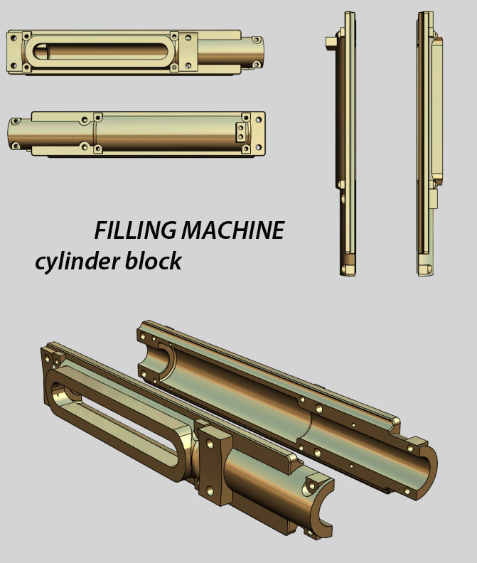 Bottle Filling Machine Spare Parts, Filler Lift Roller Cylinder Block, Filling Lift Cylinder Block, Filling Roller Lift Cylinder Block