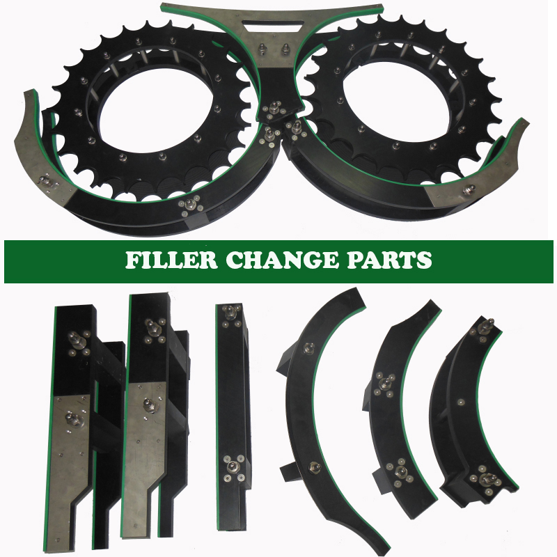 Filling Machine Change Parts , Filler Star Wheels, Filler Feed Screws, Filling Bottle Handling Parts, Filler OEM Parts