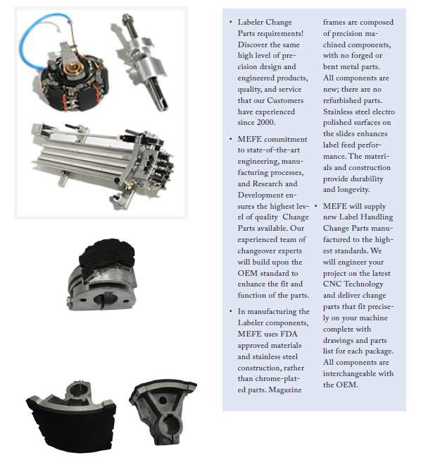 filler Gripper Cylinder, filler Label Magazine, filler Rubber Glue Pallet, Pallet shaft with holder, Labeller brushing